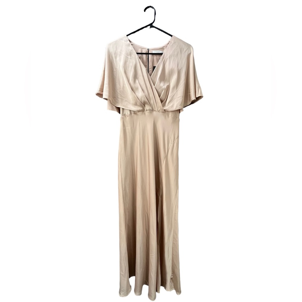 ASTR The Label - Alessia Satin Flutter Sleeve Midi Dress